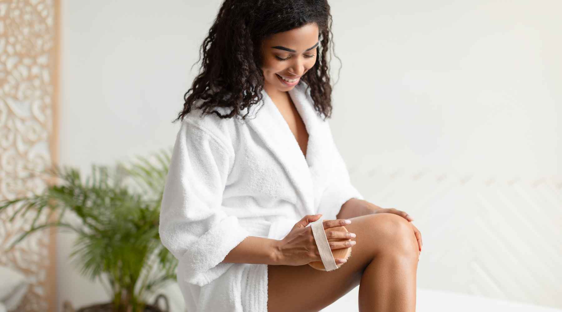 Dry Brushing in an Infrared Sauna