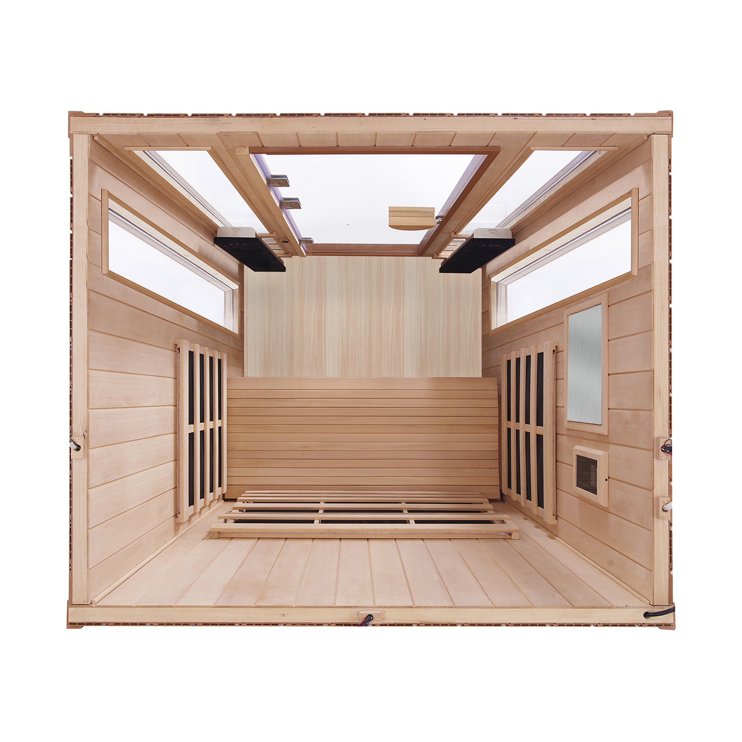 Sanctuary Outdoor 2 Person Sauna | Okoume | UK Plug