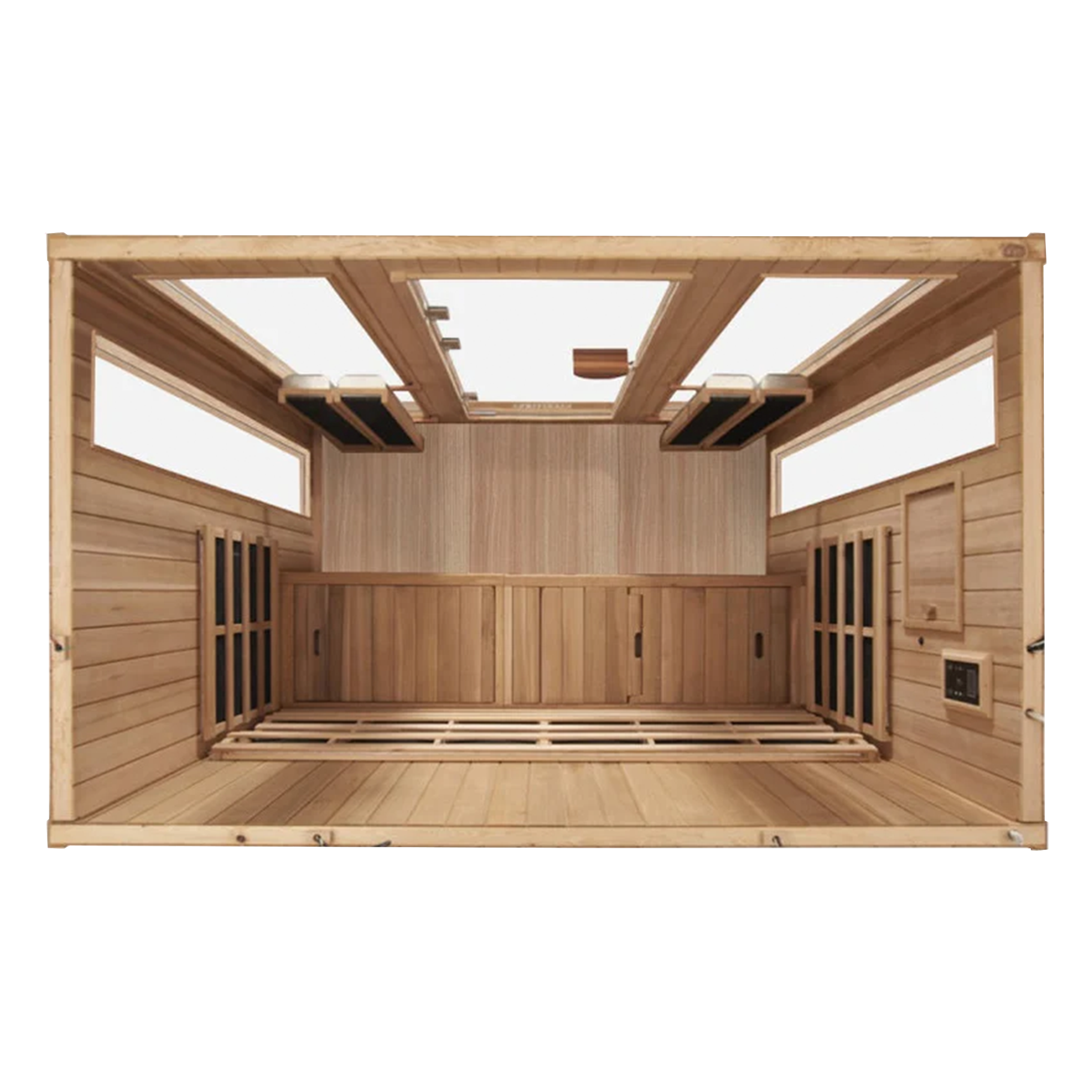 Sanctuary Outdoor 5 Person Sauna | Okoume | UK Plug