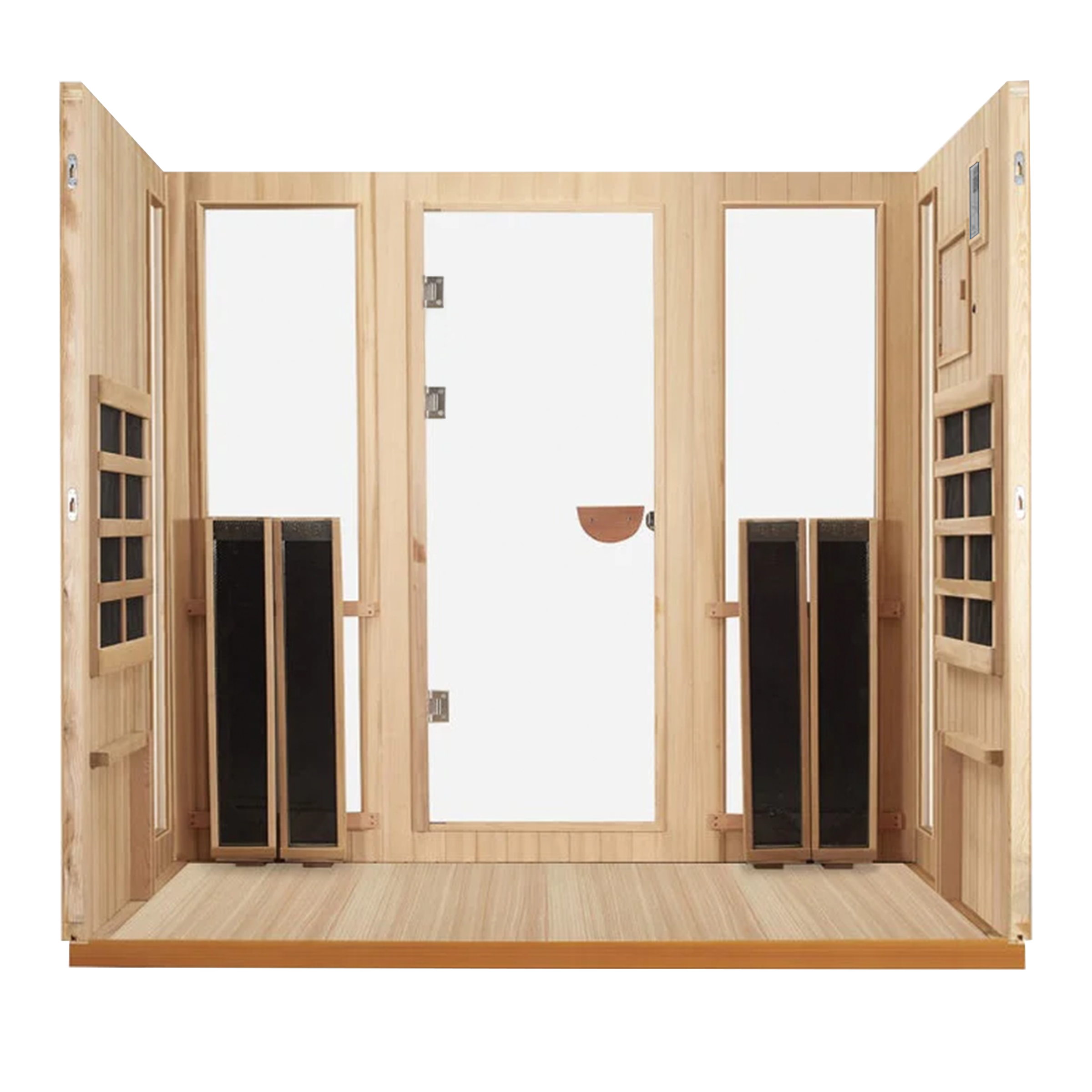 Sanctuary Outdoor 5 Person Sauna | Okoume | UK Plug