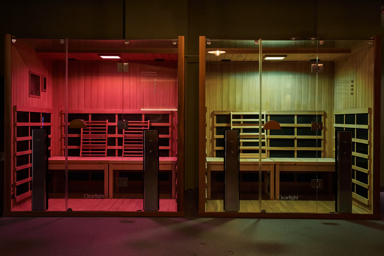 Revitalise Urban Spa, London. Feautring 2 clearlight yoga saunas. 