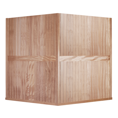 Sanctuary Corner 4 Person Sauna | Okoume Pro | UK Plug