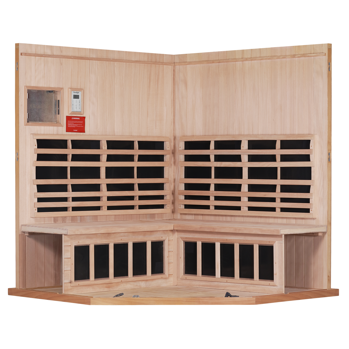 Sanctuary Corner 4 Person Sauna | Okoume Pro | UK Plug