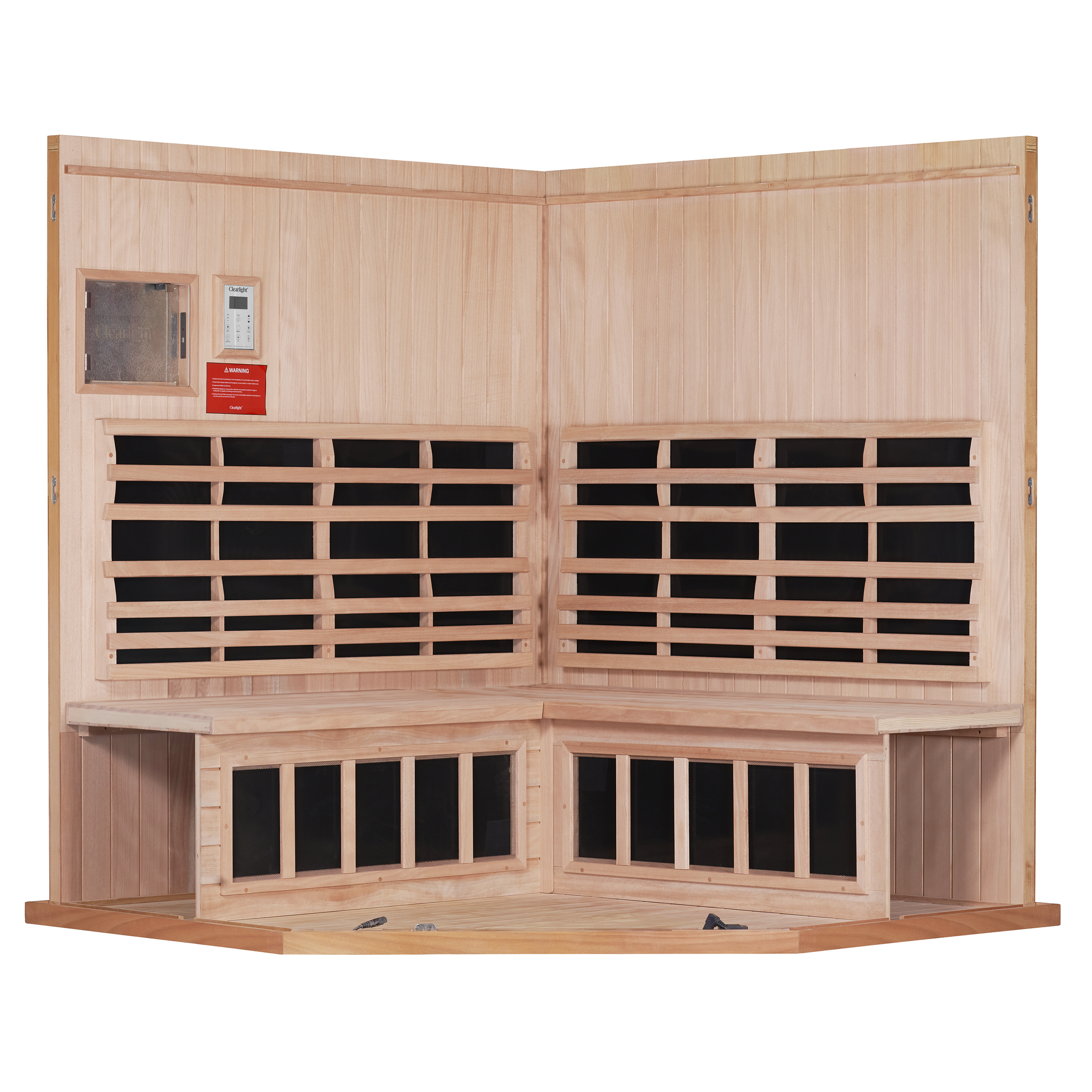 Sanctuary Corner 4 Person Sauna | Okoume Pro | UK Plug