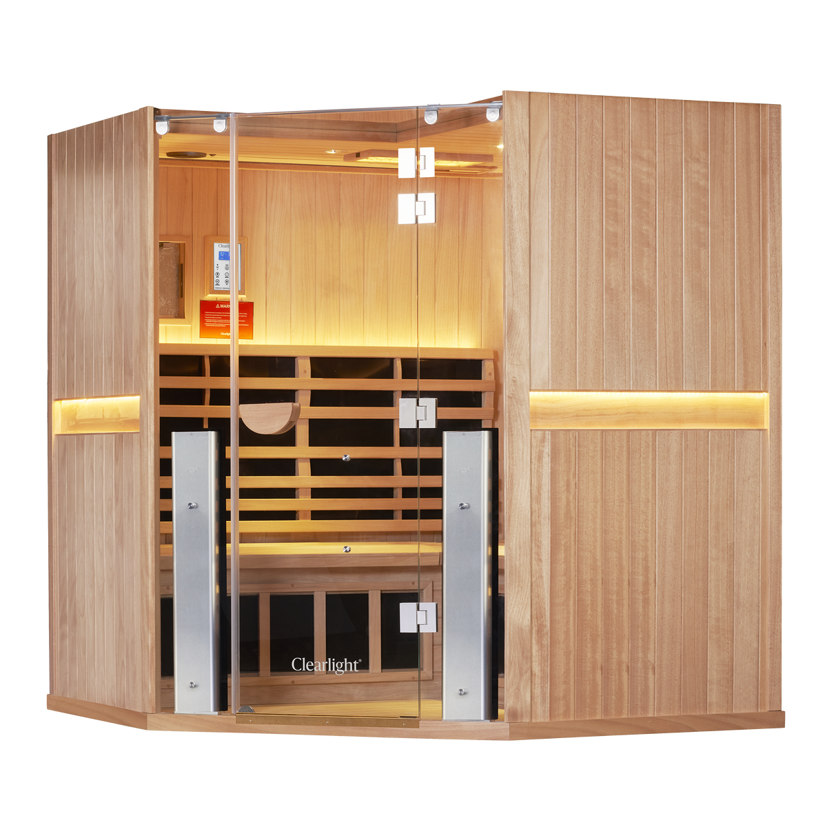 Sanctuary Corner 4 Person Sauna | Okoume Pro | UK Plug