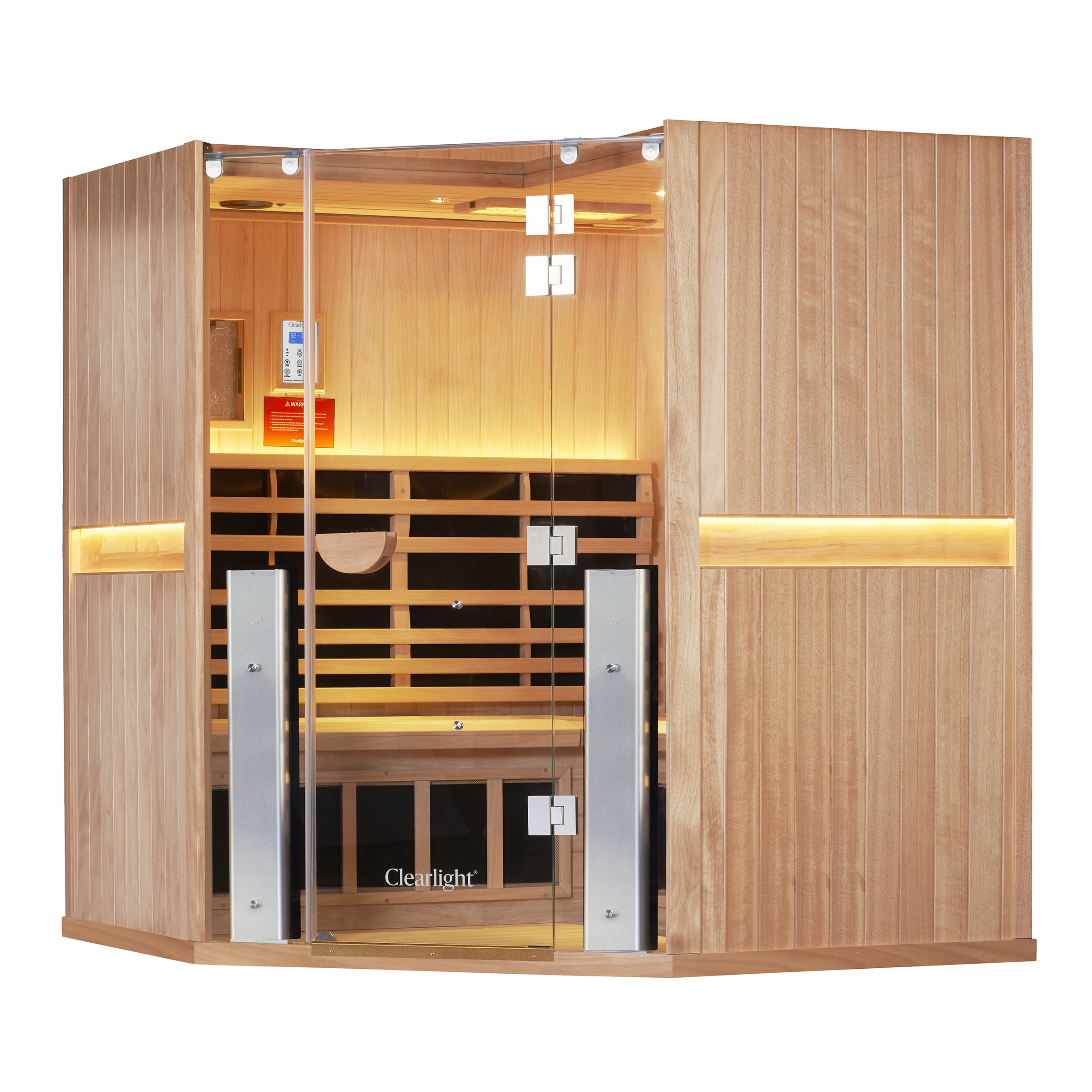 Sanctuary Corner 4 Person Sauna | Okoume Pro | UK Plug