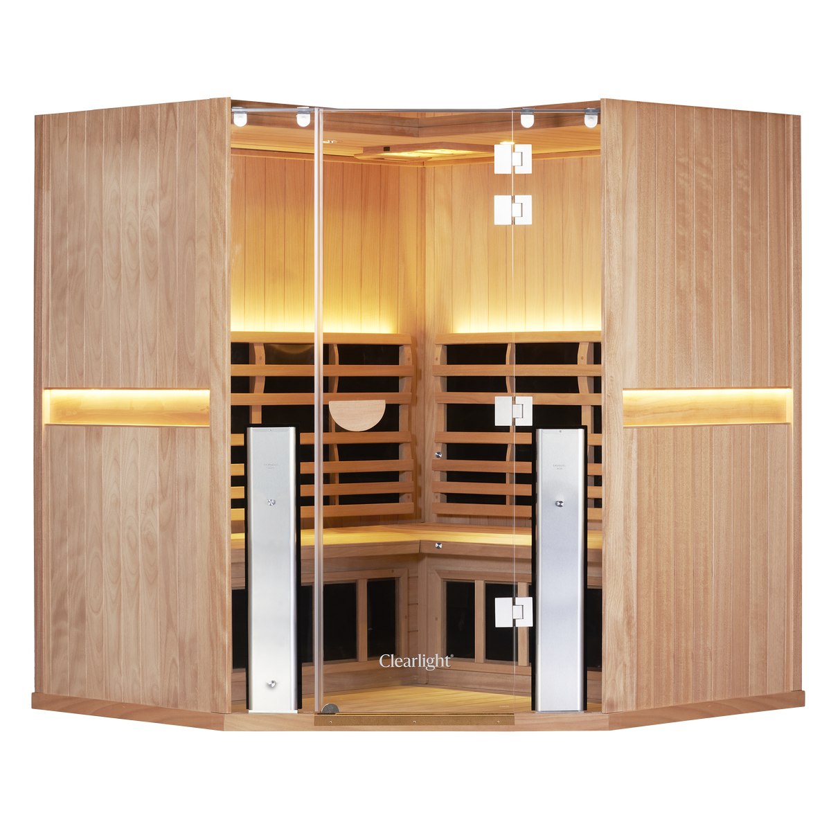 Sanctuary Corner 4 Person Sauna | Okoume Pro | UK Plug