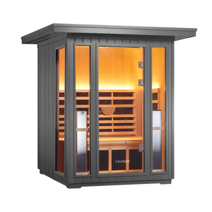 Sanctuary Outdoor 2 Person Sauna | Okoume | UK Plug