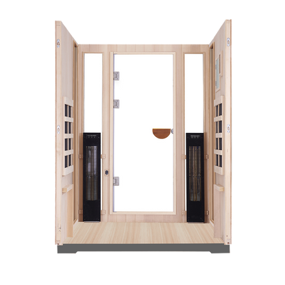 Sanctuary Outdoor 2 Person Sauna | Okoume | UK Plug