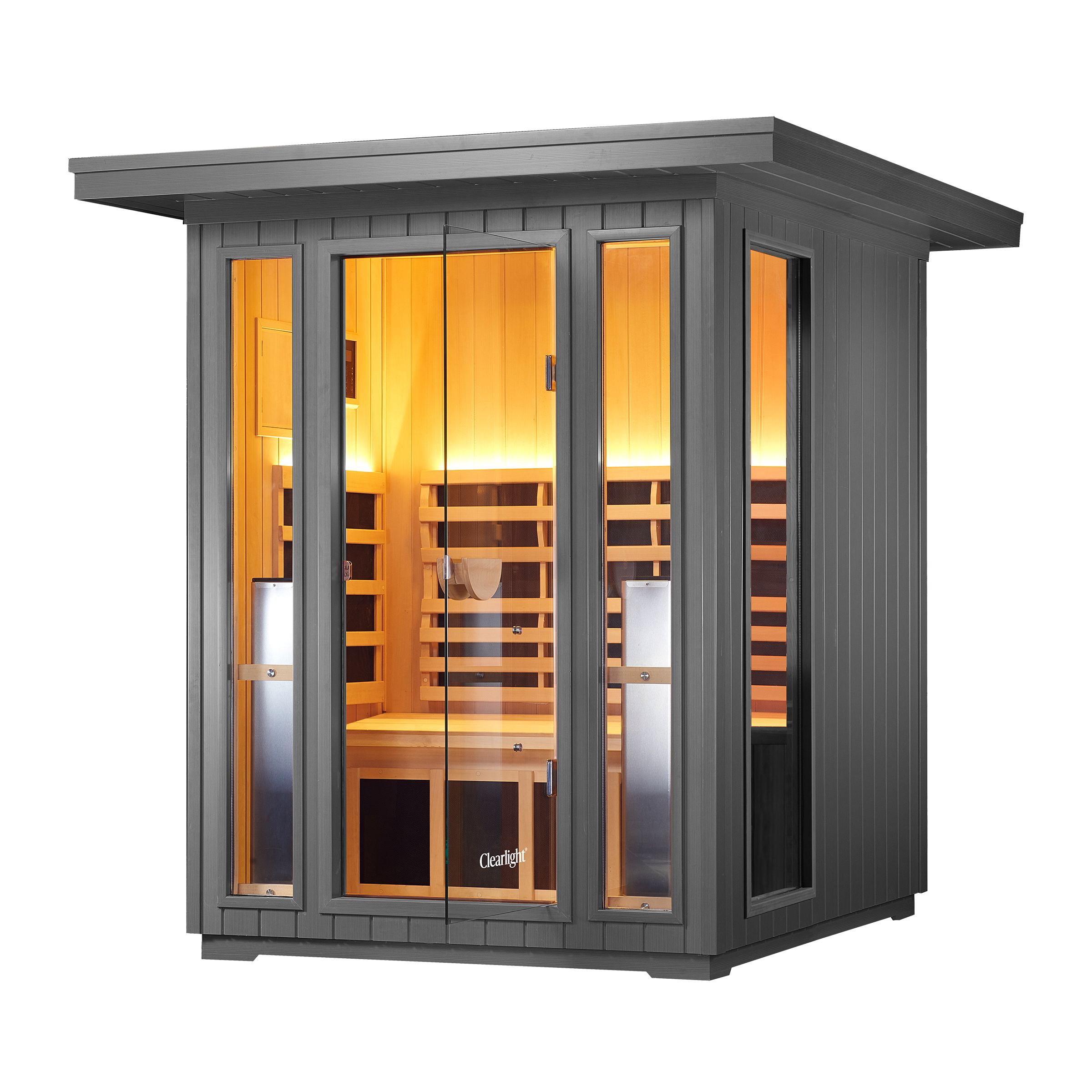 Sanctuary Outdoor 2 Person Sauna | Okoume | UK Plug