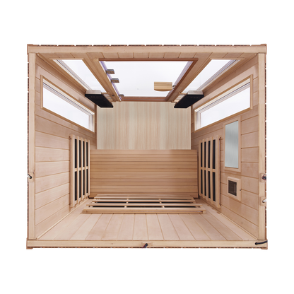 Sanctuary Outdoor 2 Person Sauna | Okoume | UK Plug