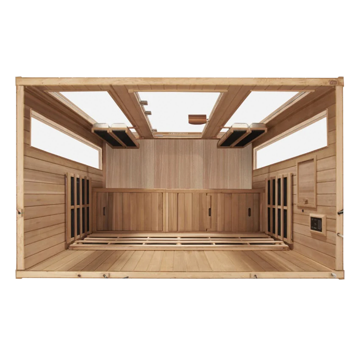 Sanctuary Outdoor 5 Person Sauna | Okoume | UK Plug