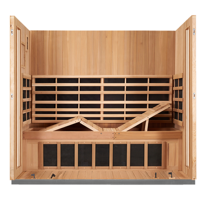 Sanctuary Outdoor 5 Person Sauna | Okoume | UK Plug