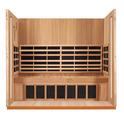 Sanctuary Outdoor 5 Person Sauna | Okoume | UK Plug