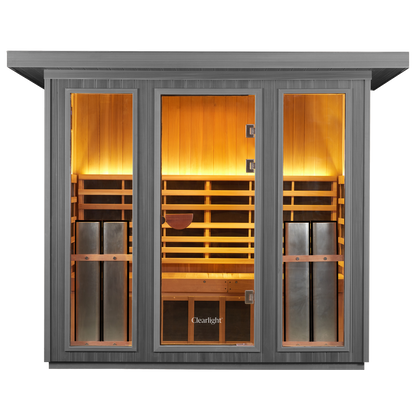 Sanctuary Outdoor 5 Person Sauna | Okoume | UK Plug