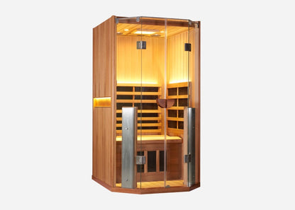 Front view of the Clearlight Sanctuary 1 Person Full Spectrum Infrared Sauna