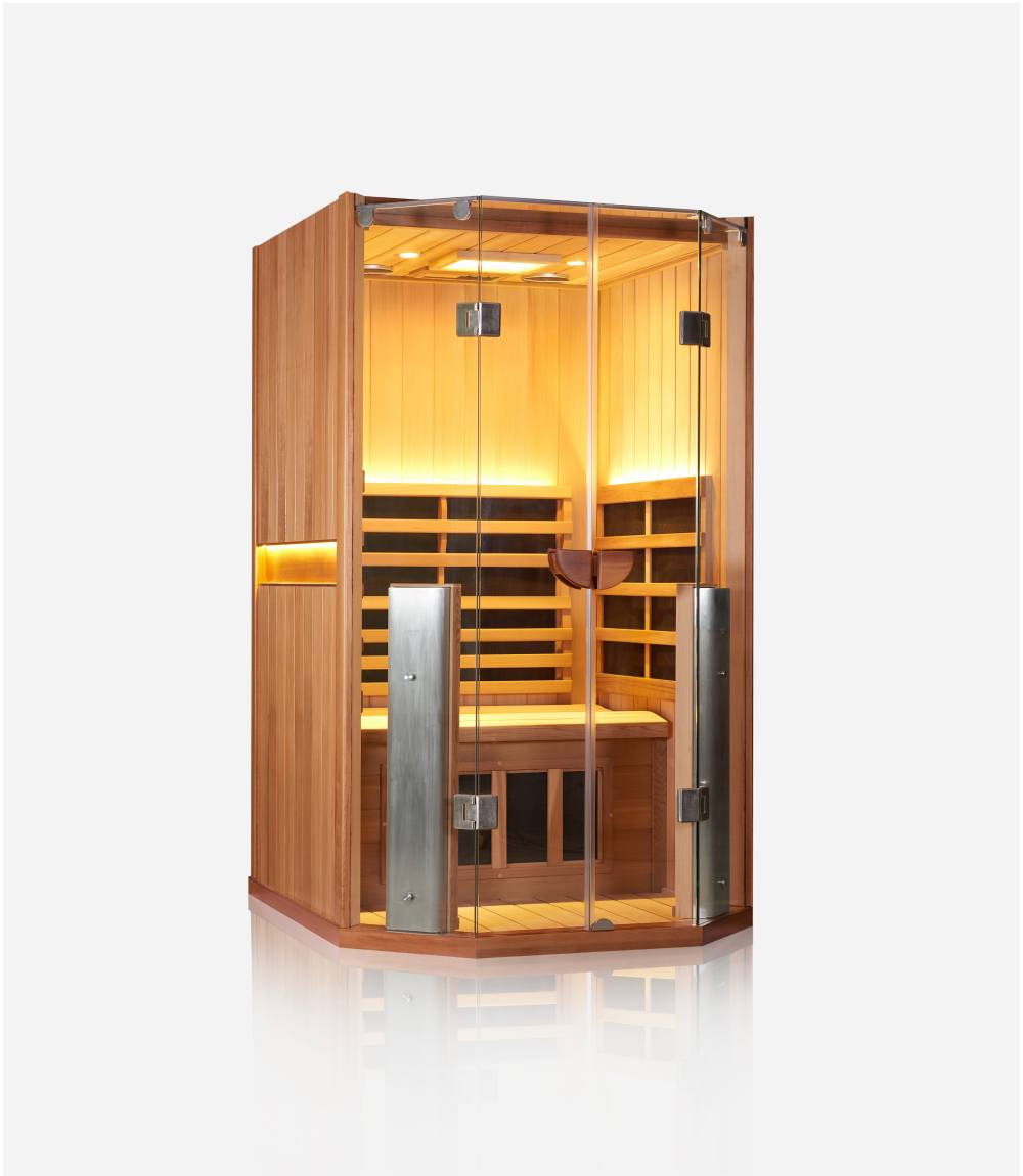 Front view of the Clearlight Sanctuary 1 Person Full Spectrum Infrared Sauna