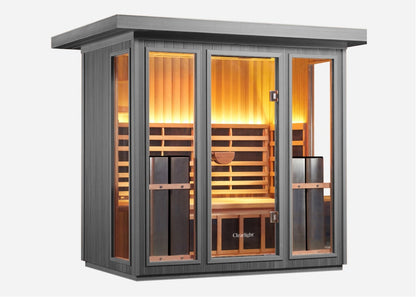 Sanctuary Outdoor 5 Person Sauna | Okoume | UK Plug